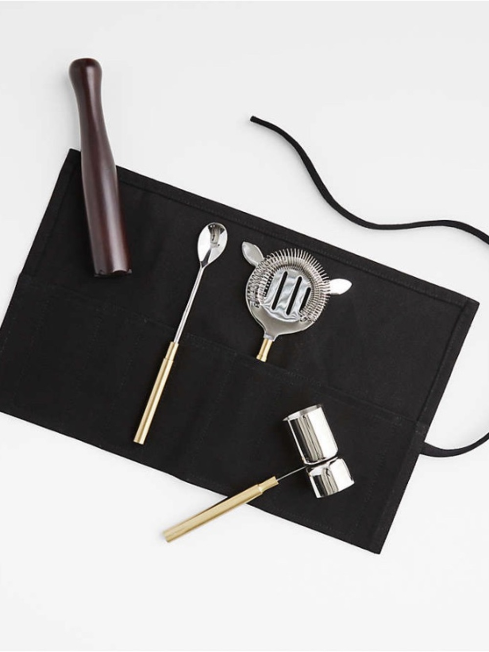 New Crate & Barrel Roll Up Cocktail Set
